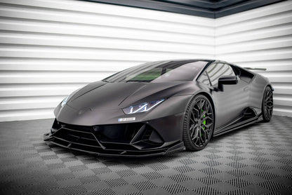 Maxton Front Ansatz für Lamborghini Huracan EVO schwarz Hochglanz
