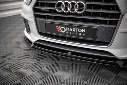 Maxton Front Ansatz V.2 für Audi Q3 Sport 8U Facelift schwarz Hochglanz