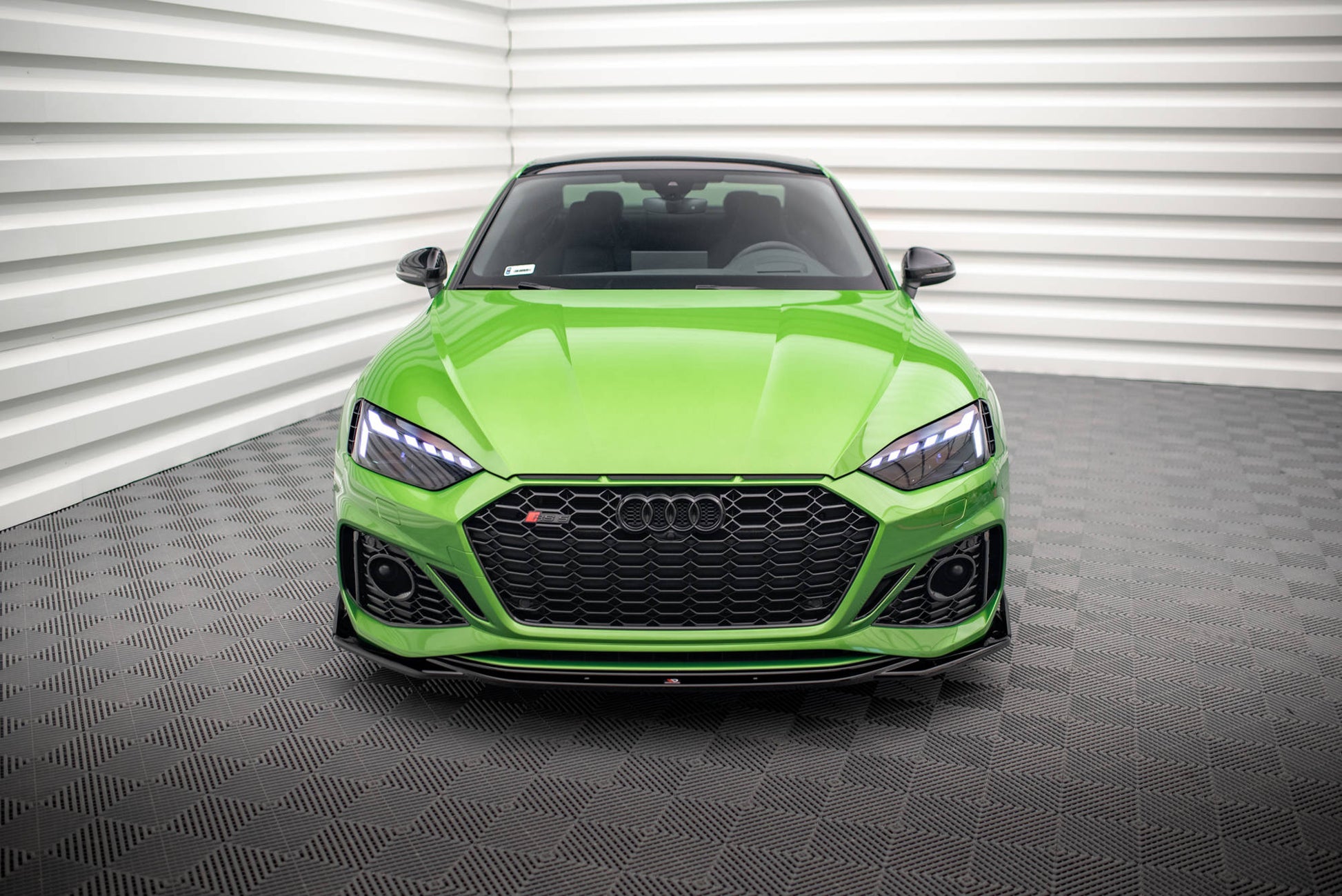 Maxton Front Ansatz V.1 +Flaps für Audi RS5 F5 Facelift