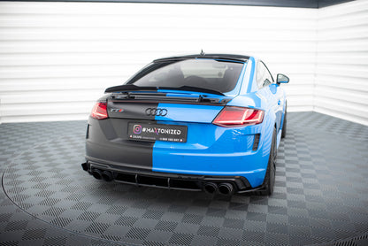 Maxton Street Pro Heck Ansatz Flaps Diffusor +Flaps für Audi TT S 8S Facelift schwarz Hochglanz