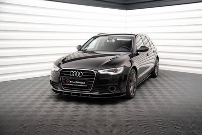 Maxton Front Ansatz V.3 für Audi A6 C7 schwarz Hochglanz