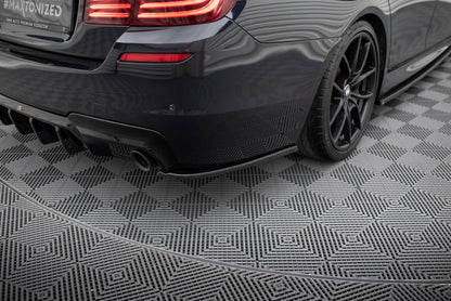 Maxton Heck Ansatz Flaps Diffusor V.3 für BMW 5er M-Paket F10 schwarz Hochglanz