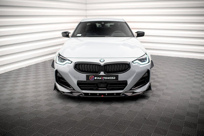 Maxton Front Ansatz V.2 +Flaps für BMW 2 Coupe M-Paket / M240i G42