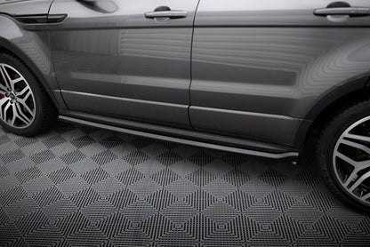 Maxton Seitenschweller Ansatz für Land Rover Range Rover Evoque HSE Dynamic Mk1 Facelift schwarz Hochglanz
