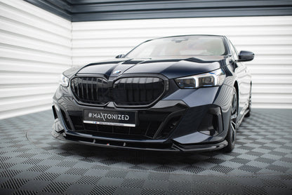Maxton Front Ansatz V.1 für BMW 5er M-Paket G60 schwarz Hochglanz