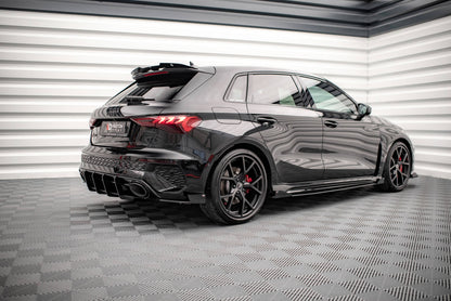 Maxton Street Pro Seitenschweller Ansatz für + Flaps Audi RS3 Sportback 8Y schwarz Hochglanz