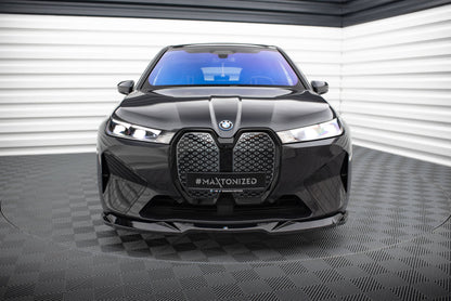 Maxton Front Ansatz V.2 für BMW iX M-Paket i20 schwarz Hochglanz
