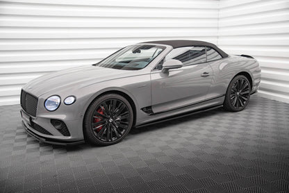 Maxton Seitenschweller Ansatz für Bentley Continental GT Mk3 schwarz Hochglanz
