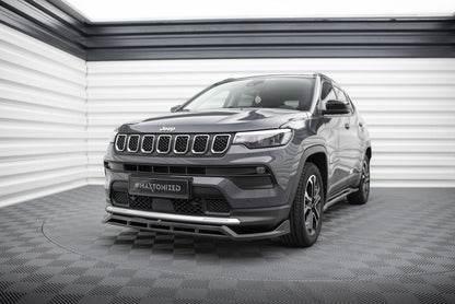 Maxton Front Ansatz für Jeep Compass Limited Mk2 Facelift schwarz Hochglanz