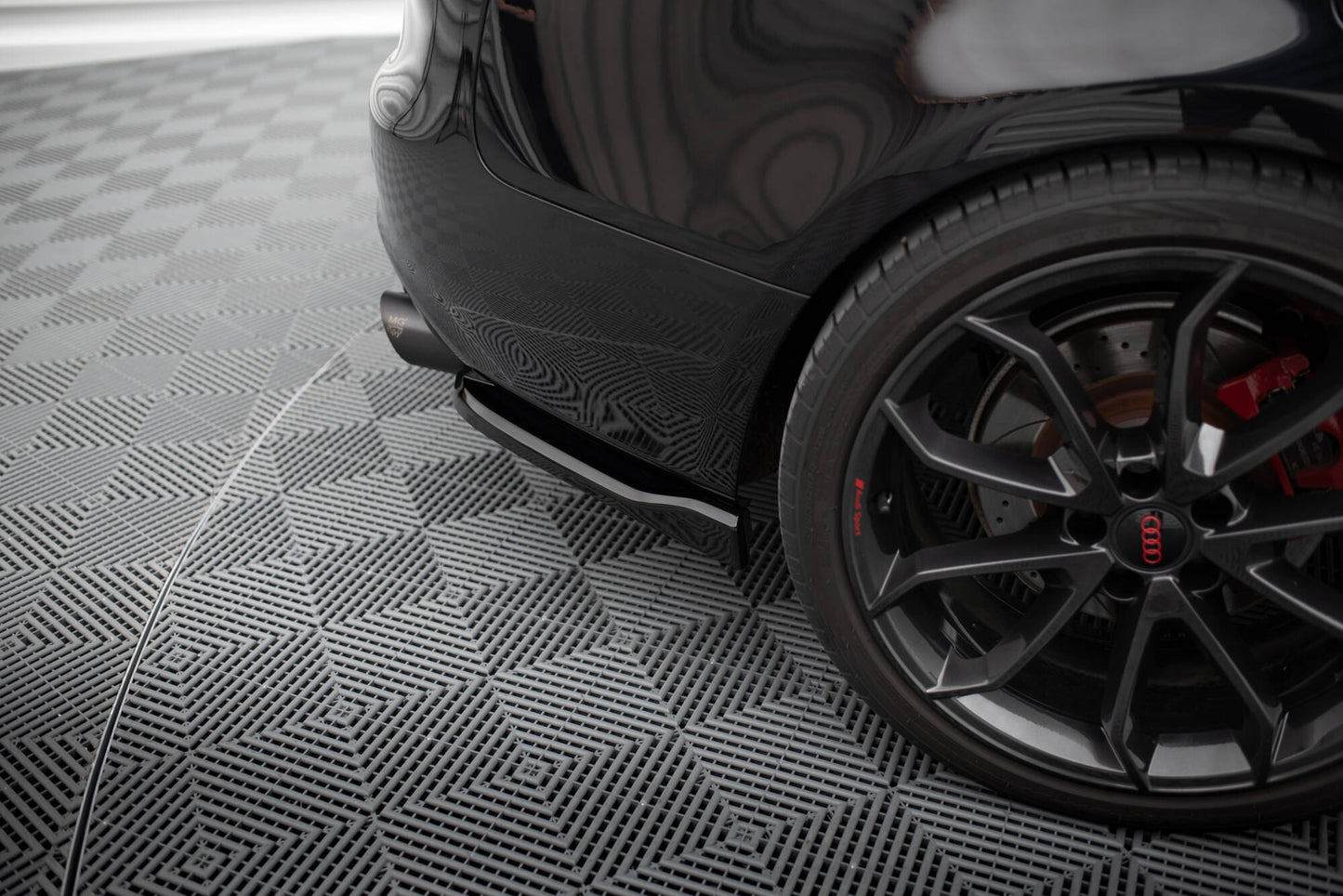 Maxton Heck Ansatz Flaps Diffusor V.1 für Audi S5 / A5 S-Line Coupe / Cabriolet 8T schwarz Hochglanz