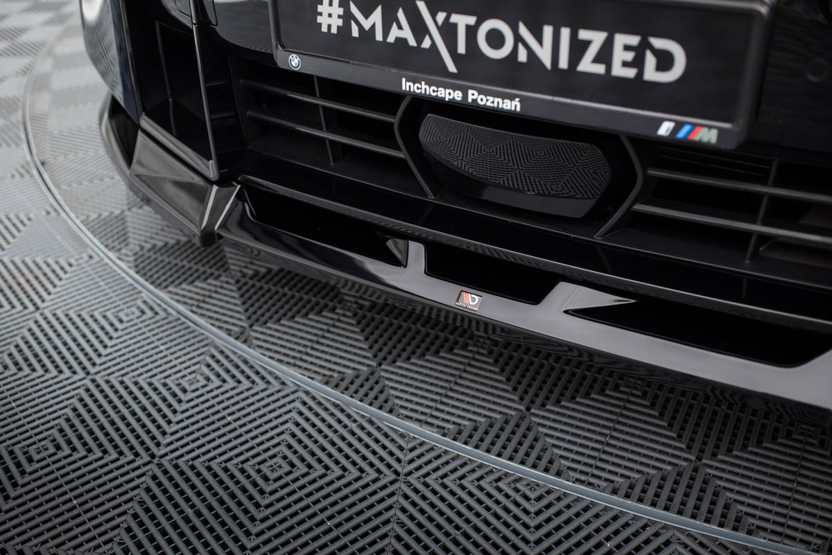 Maxton Front Ansatz V.2 für BMW XM G09 schwarz Hochglanz