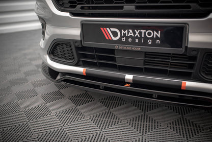 Maxton Front Ansatz für Ford Transit Custom ST-Line Mk1 Facelift schwarz Hochglanz