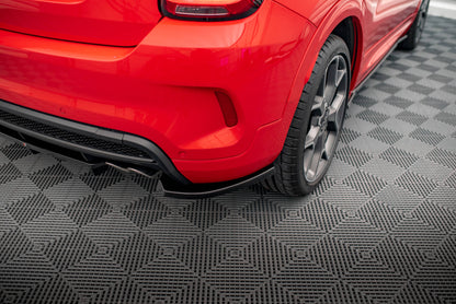 Maxton Mittlerer Diffusor Heck Ansatz DTM Look für Fiat 500X Sport Mk1 Facelift schwarz Hochglanz