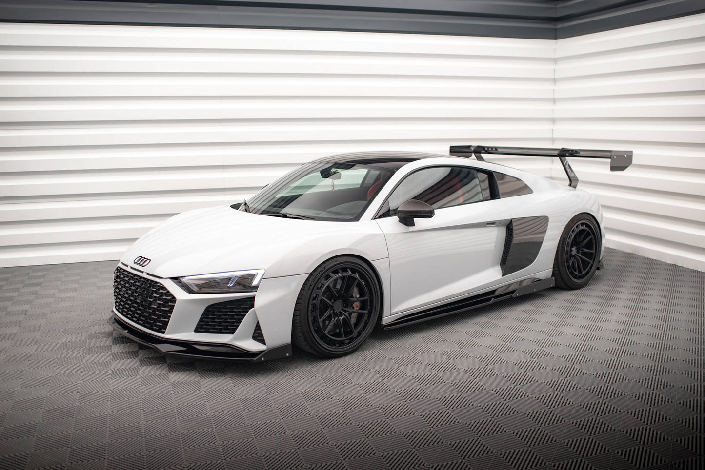 Maxton Seitenschweller Ansatz für V.2 für + Flaps Audi R8 Mk2 Facelift