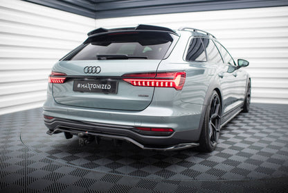 Maxton Mittlerer Diffusor Heck Ansatz DTM Look für Audi A6 Allroad C8 schwarz Hochglanz