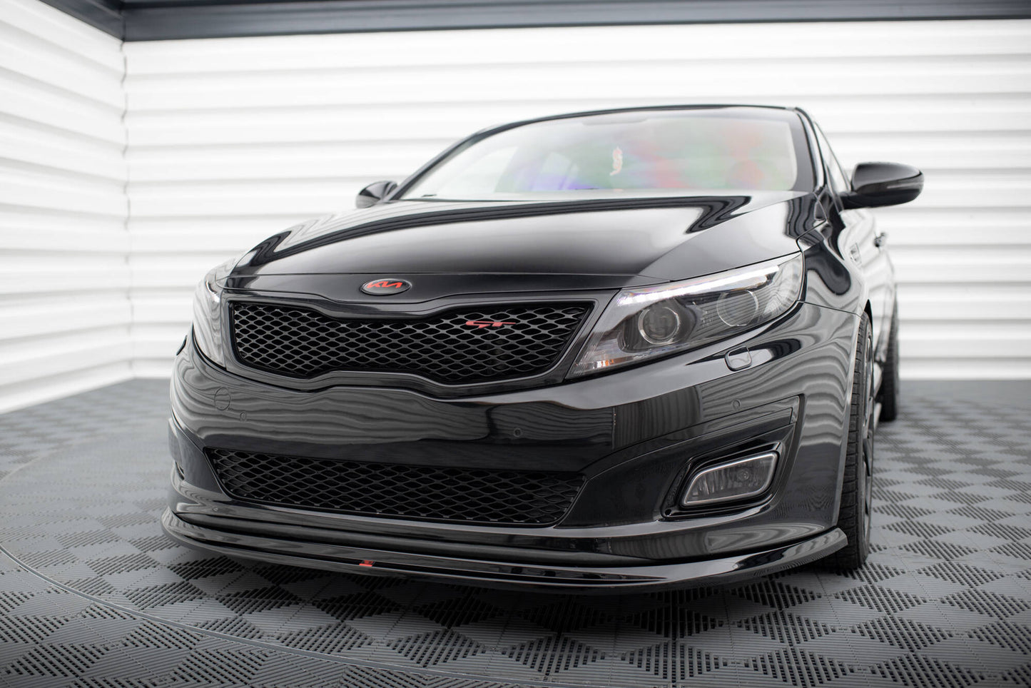 Maxton Front Ansatz für Kia Optima Mk3 schwarz Hochglanz