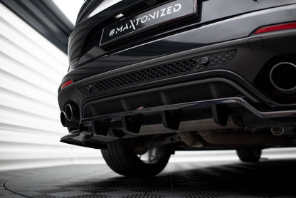 Maxton Mittlerer Diffusor Heck Ansatz DTM Look für Alfa Romeo Stelvio Quadrifoglio Mk1 schwarz Hochglanz