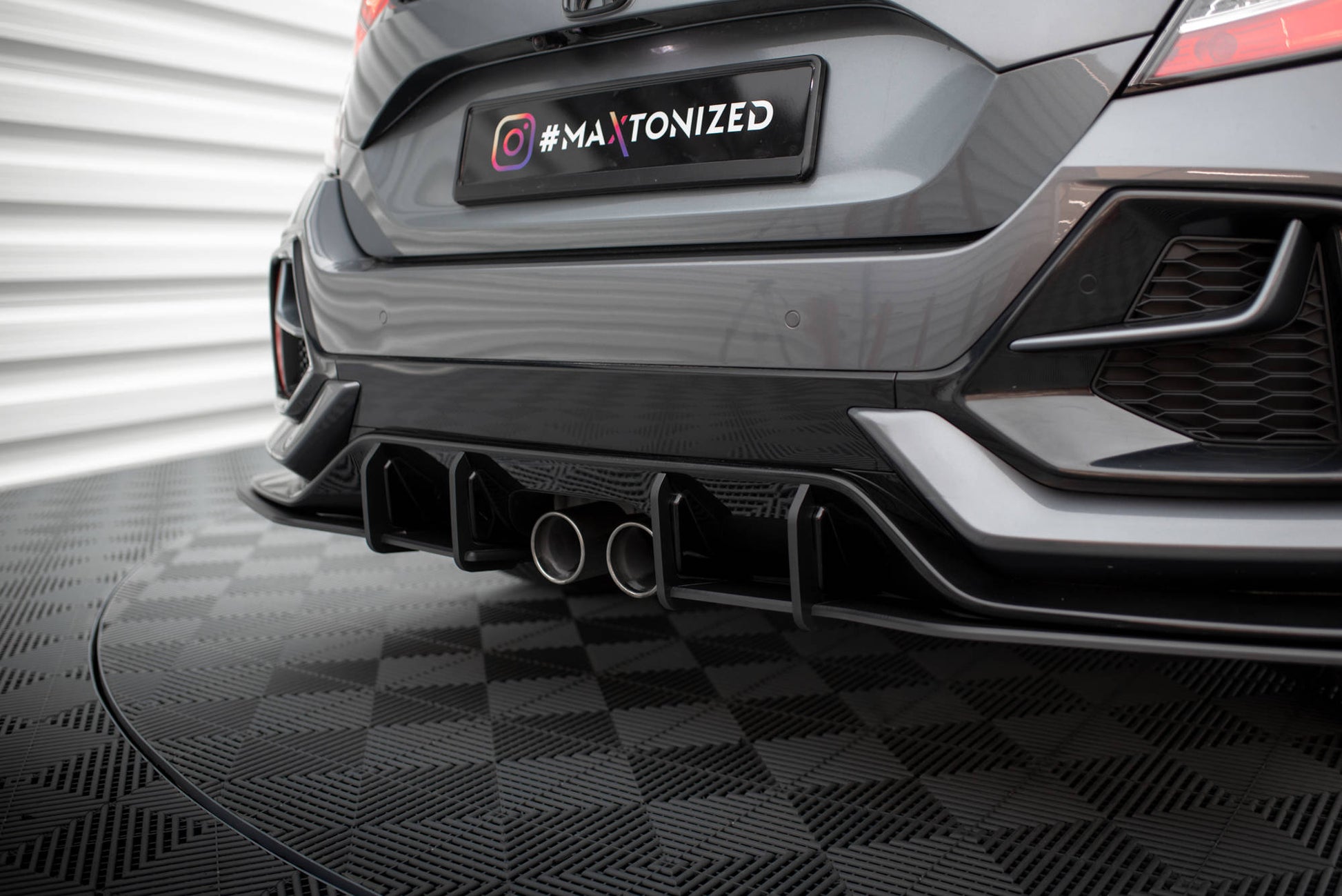 Maxton Street Pro Heck Ansatz Flaps Diffusor für Honda Civic Sport Mk 10 Facelift