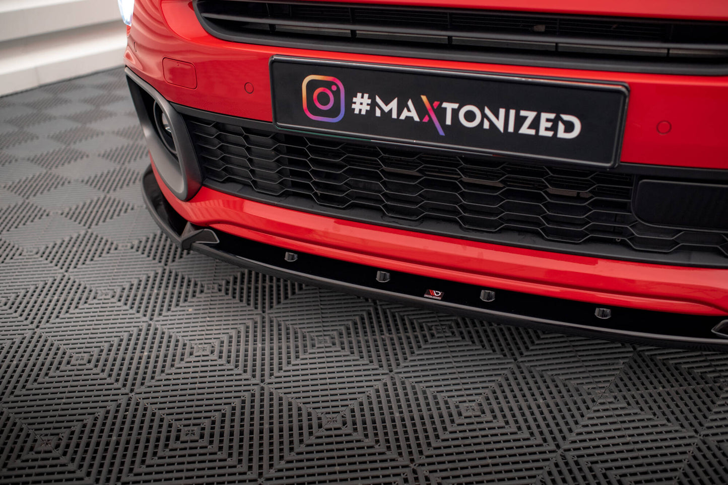 Maxton Front Ansatz für Fiat 500X Sport Mk1 Facelift schwarz Hochglanz