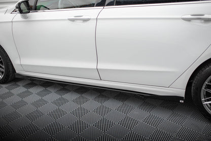 Maxton Street Pro Seitenschweller Ansatz für + Flaps Ford Mondeo Sport Mk5 Facelift / Fusion Sport Mk2 Facelift schwarz Ho...