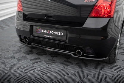 Maxton Mittlerer Diffusor Heck Ansatz DTM Look für Suzuki Swift Sport Mk4 schwarz Hochglanz