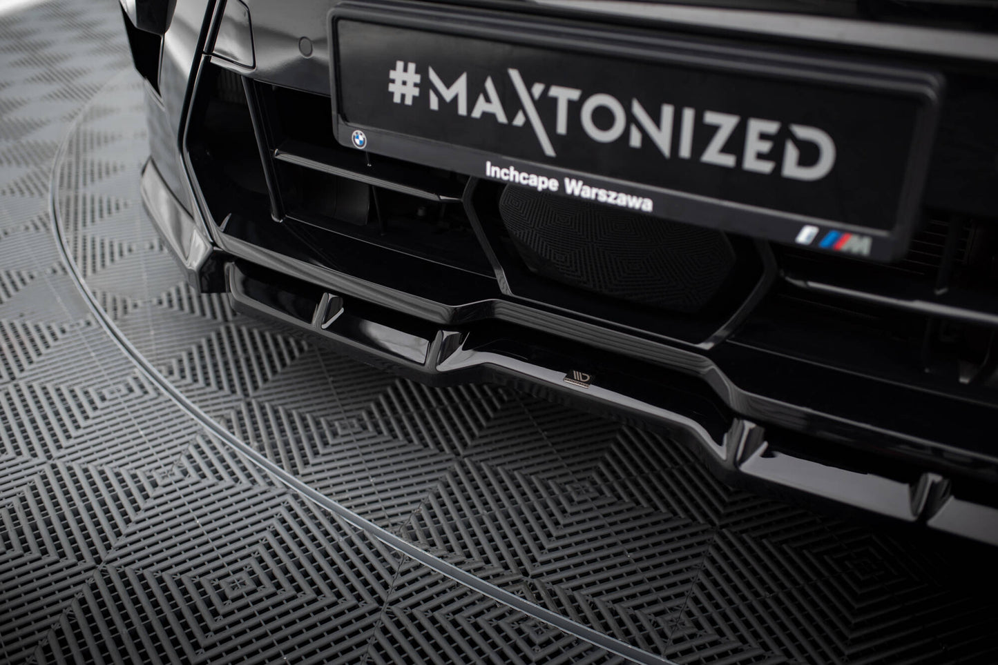 Maxton Front Ansatz V.1 für BMW X5 M F95 Facelift schwarz Hochglanz