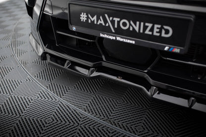 Maxton Front Ansatz V.1 für BMW X5 M F95 Facelift schwarz Hochglanz