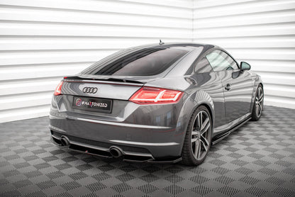 Maxton Heck Ansatz Flaps Diffusor V.1 für Audi TT S-Line 8S schwarz Hochglanz