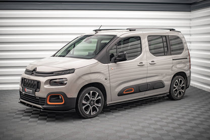 Maxton Seitenschweller Ansatz für Citroen Berlingo Mk3 schwarz Hochglanz