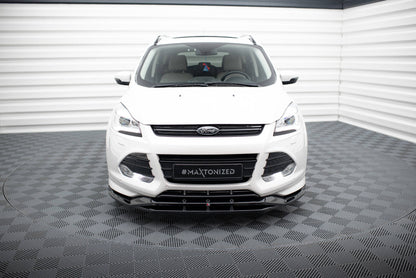 Maxton Front Ansatz für Ford Kuga ST-Line Mk2 schwarz Hochglanz