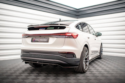 Maxton Spoiler CAP für Audi Q4 e-tron Sportback Mk1 schwarz Hochglanz