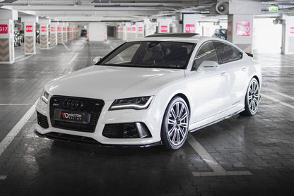 Maxton Front Ansatz V.3 für Audi RS7 C7 Facelift schwarz Hochglanz