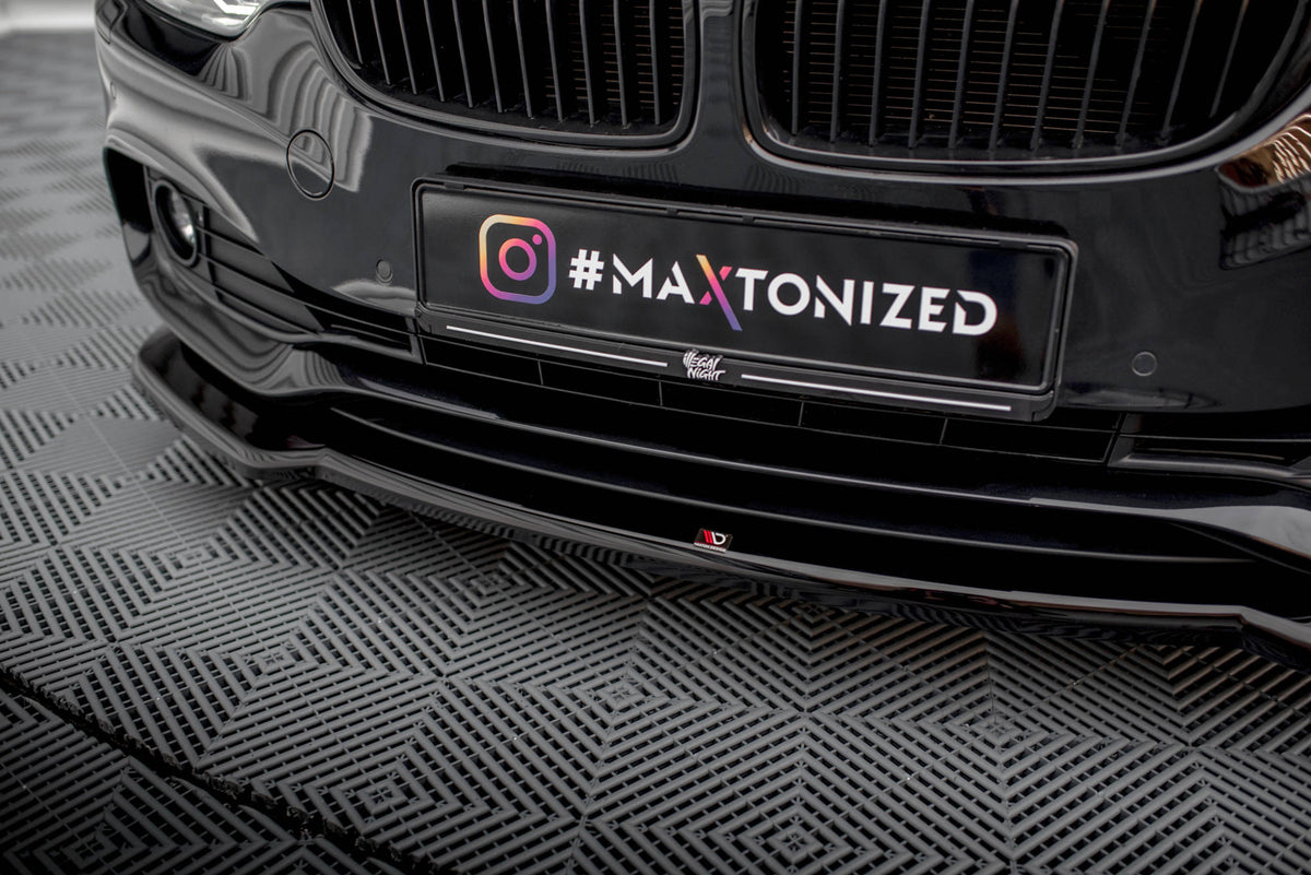 Maxton Front Ansatz V.1 für BMW 4er Coupe / Gran Coupe / Cabrio F32 / F36 / F33 schwarz Hochglanz