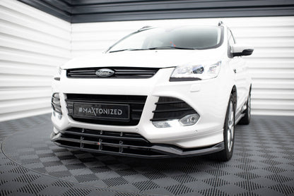 Maxton Front Ansatz für Ford Kuga ST-Line Mk2 schwarz Hochglanz