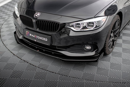 Maxton Street Pro Front Ansatz für +Flaps für + Flaps BMW 4er Gran Coupe F36 schwarz Hochglanz