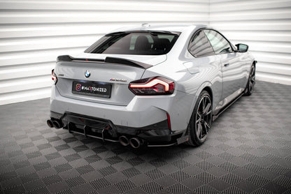 Maxton Street Pro Heck Ansatz Flaps Diffusor +Flaps für BMW 2 Coupe M240i G42 schwarz Hochglanz