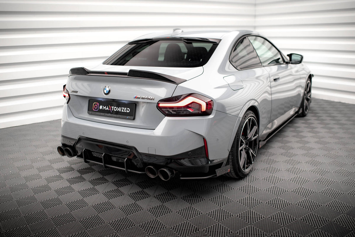Maxton Street Pro Heck Ansatz Flaps Diffusor +Flaps für BMW 2 Coupe M240i G42 schwarz Hochglanz