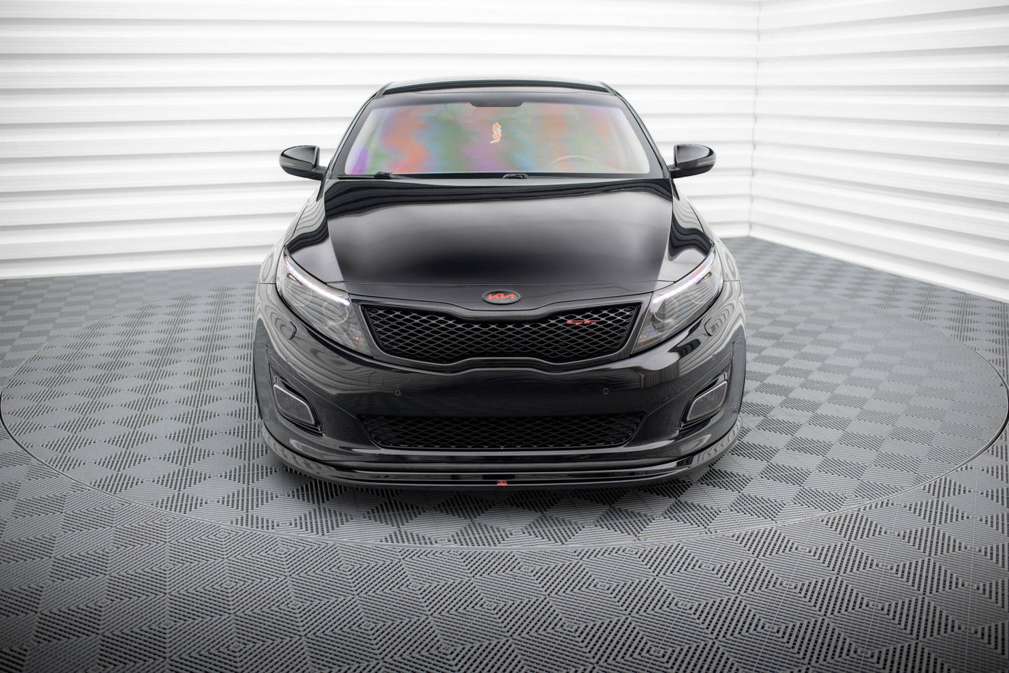 Maxton Front Ansatz für Kia Optima Mk3 schwarz Hochglanz