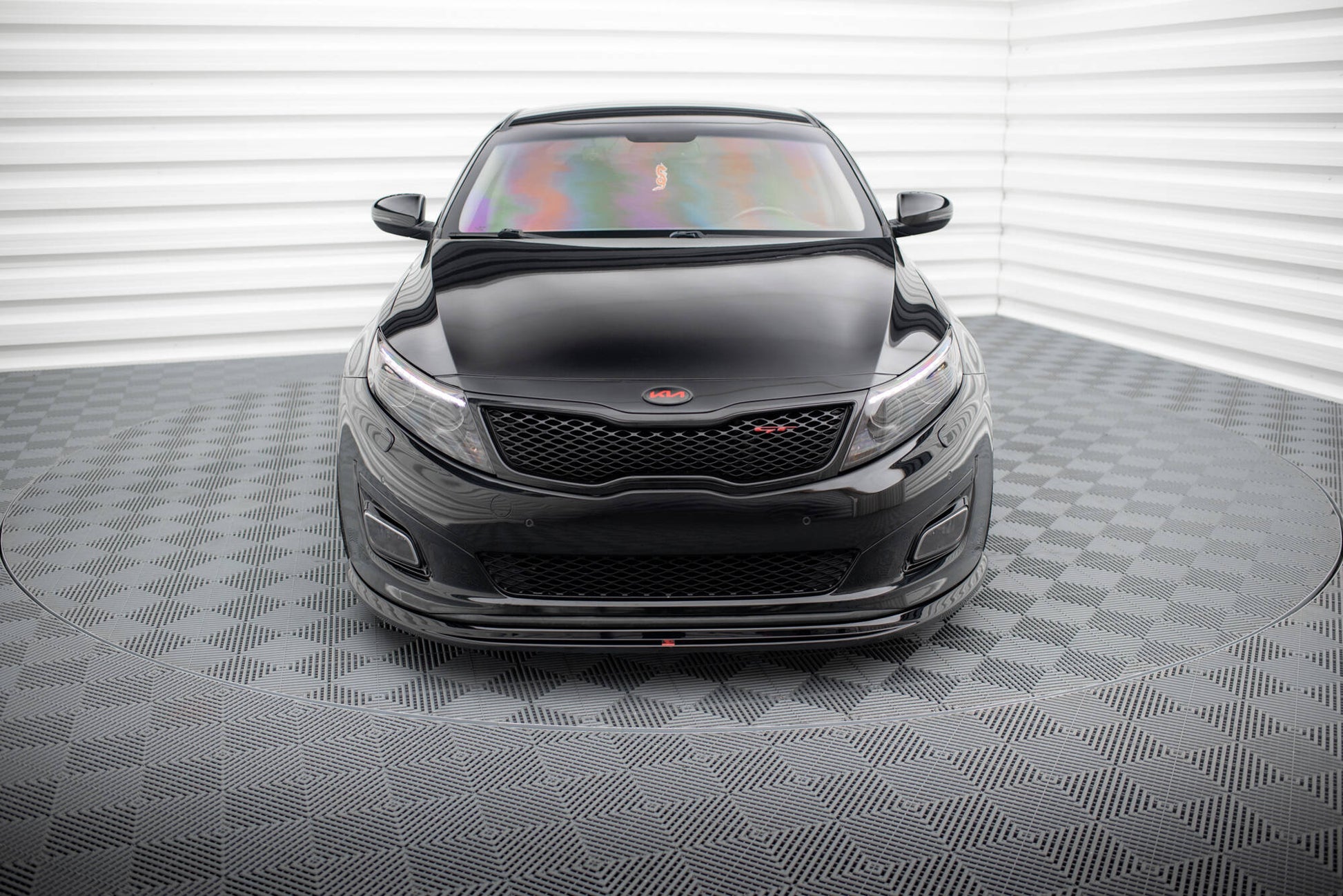 Maxton Front Ansatz für Kia Optima Mk3 schwarz Hochglanz