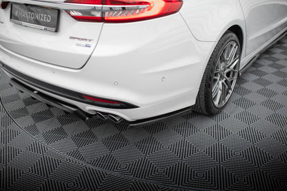 Maxton Heck Ansatz Flaps Diffusor für Ford Mondeo Sport Mk5 Facelift / Fusion Sport Mk2 Facelift schwarz Hochglanz