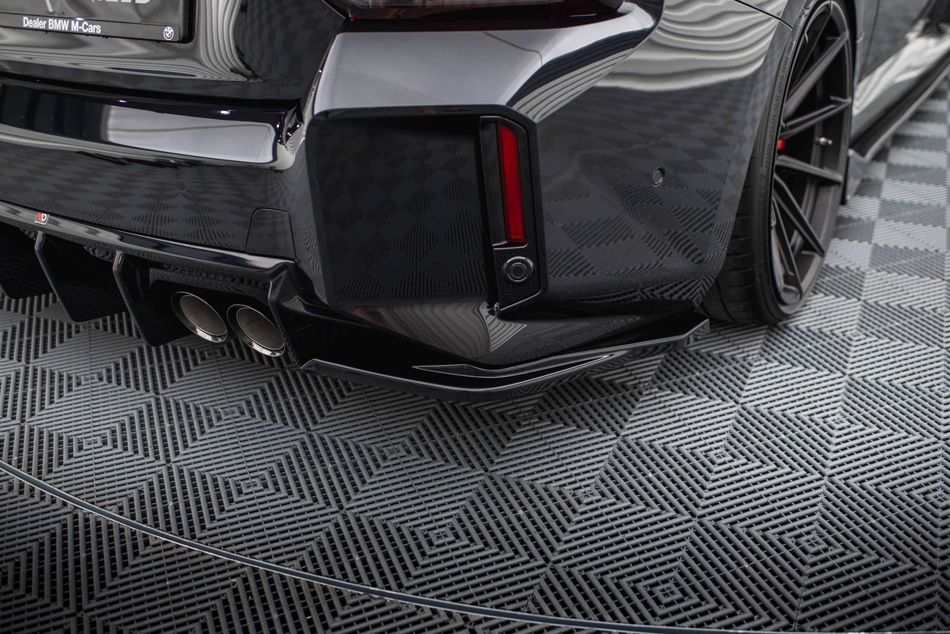 Maxton Heck Ansatz Flaps Diffusor V.3 für BMW M2 G87 schwarz Hochglanz