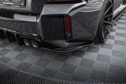 Maxton Heck Ansatz Flaps Diffusor V.3 für BMW M2 G87 schwarz Hochglanz