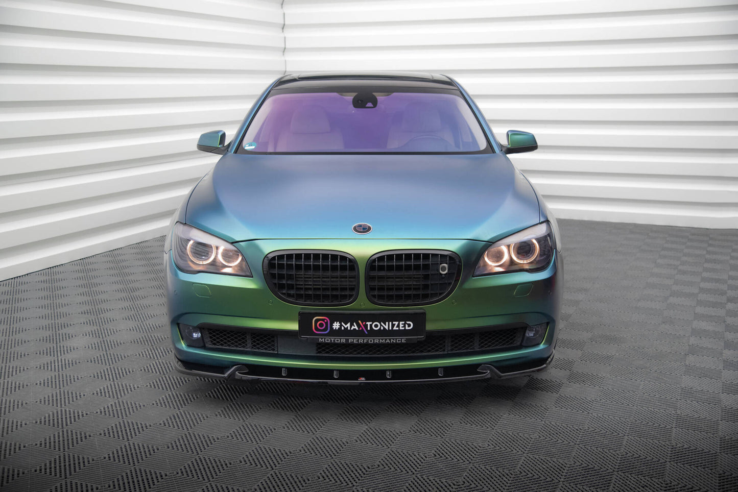 Maxton Front Ansatz V.2 für BMW 7 F01 schwarz Hochglanz