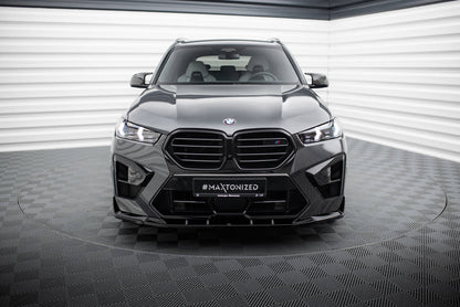 Maxton Front Ansatz V.2 für BMW X5 M F95 Facelift schwarz Hochglanz