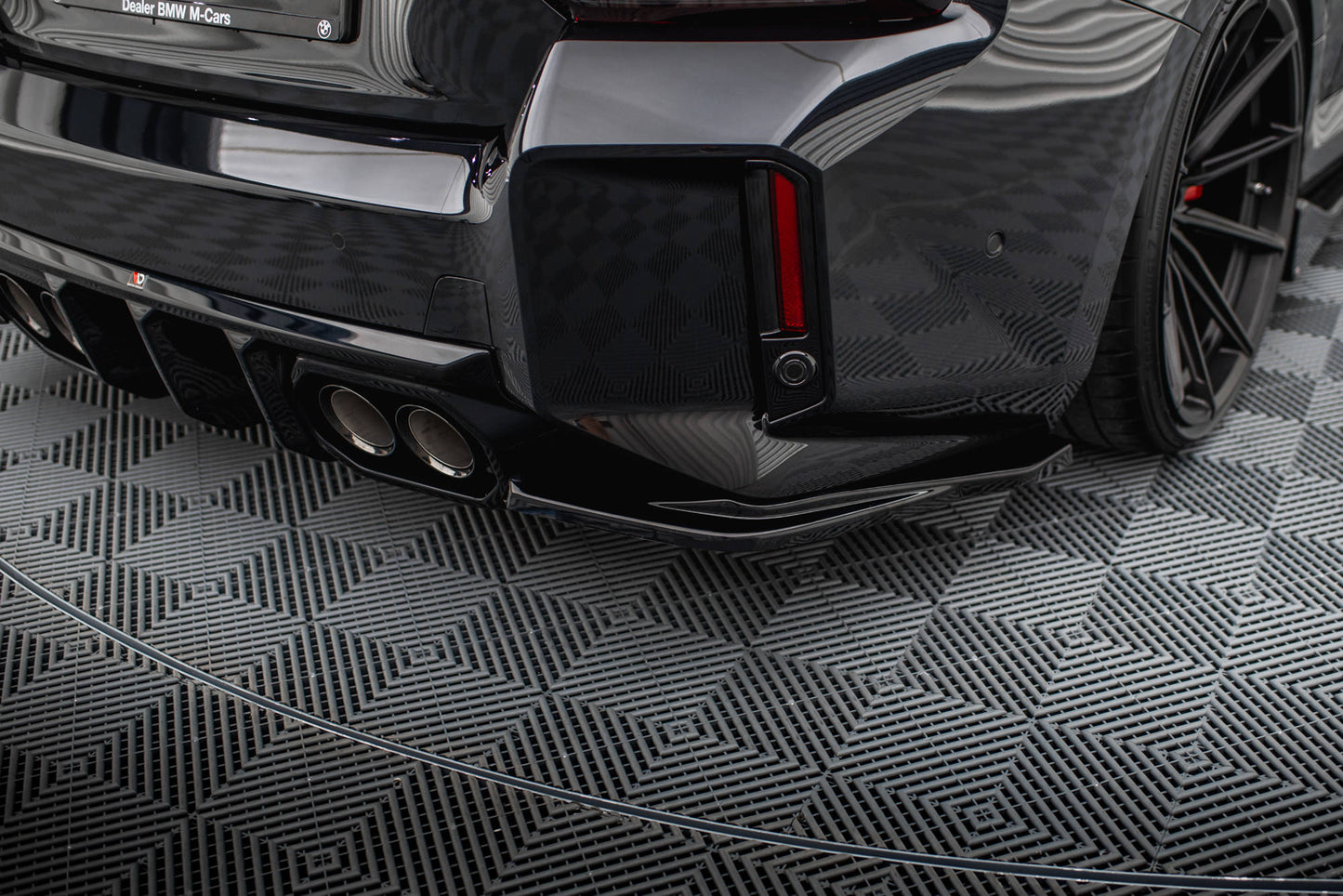 Maxton Heck Ansatz Flaps Diffusor V.5 für BMW M2 G87 schwarz Hochglanz