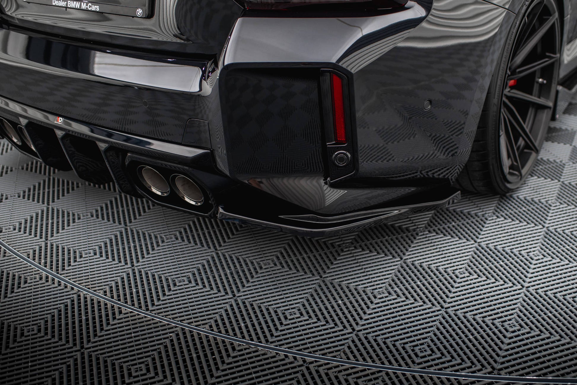 Maxton Heck Ansatz Flaps Diffusor V.5 für BMW M2 G87 schwarz Hochglanz