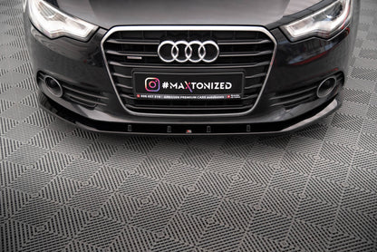 Maxton Front Ansatz V.3 für Audi A6 C7 schwarz Hochglanz