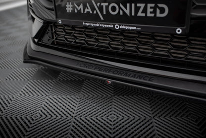 Maxton Front Ansatz V.1 für Ford Fiesta ST Mk8 Facelift schwarz Hochglanz
