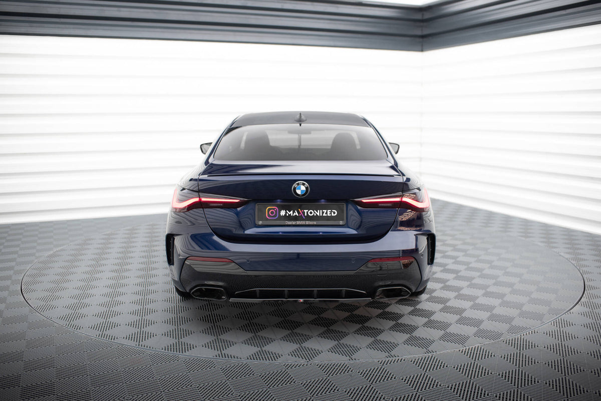 Maxton Mittlerer Diffusor Heck Ansatz für BMW 4er M440i G22 schwarz Hochglanz