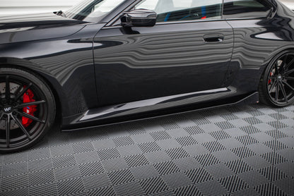 Maxton Seitenschweller Ansatz für V.4 BMW M2 G87 schwarz Hochglanz